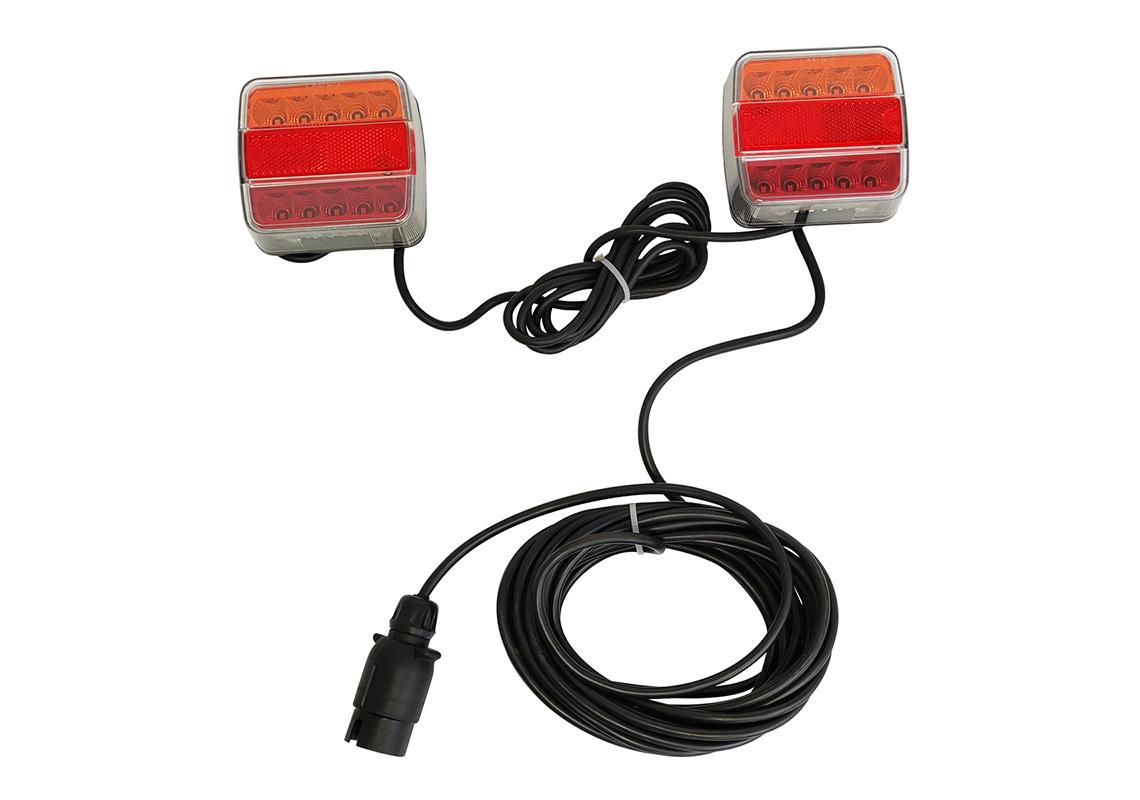 KIT 2 FEUX MAGNÉTIQUE LED CÂBLÉ 7,5m 12/24V